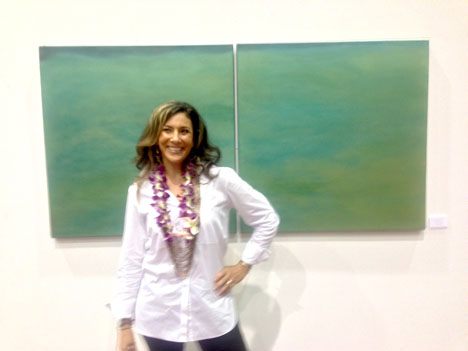 Lorien at 4th Annual CA 101 show with water V painting